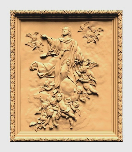 Archivo .stl Cnc Router Impresora 3d Virgen Maria