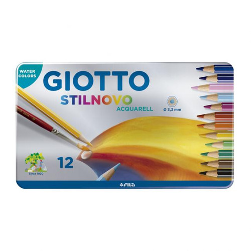 Imagen 1 de 3 de Colores Giotto Stilnovo Acuarelables X 12 Lata