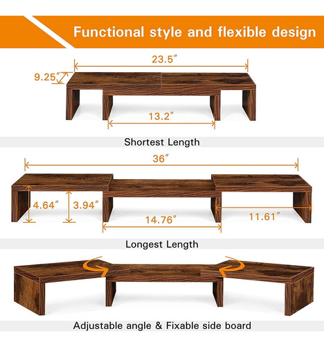 Superjare - Soporte Para Monitor, Soporte Ajustable Para Lap