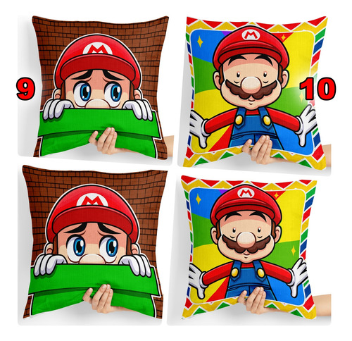 Souvenir Cumpleaño 5 Almohada 20x20cm Compatible Con Mario B