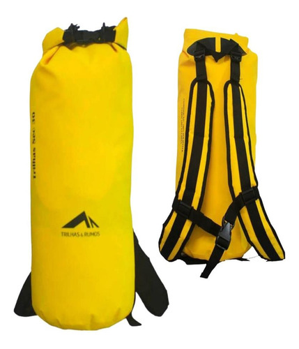 Bolsa Estanque Mochila Sec 50l Trilhas & Rumos Impermeável Cor Amarelo