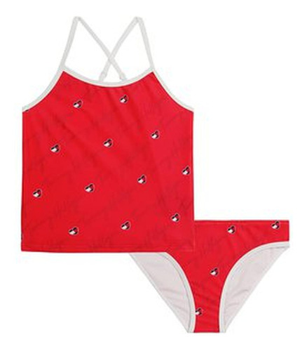 Ropa De Baño 2 Piezas Tommyhiliger Chinese Red Niña - Rojo