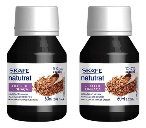 Oleo Capilar Skafe Natutrat Linhaca 60ml-kit C/2un