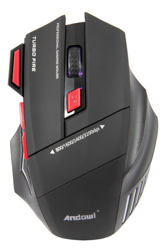 Mouse Gaming 7 Botones Usb Andowl Q-802 3200 Dpi Raton Pc