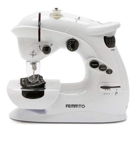 Mini máquina de coser  recta Femmto HLT7 portable blanca 220V