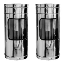 Comprar Kit 2 Porta Extintores De 4.5 Kgs En Acero Inox Color Plateado