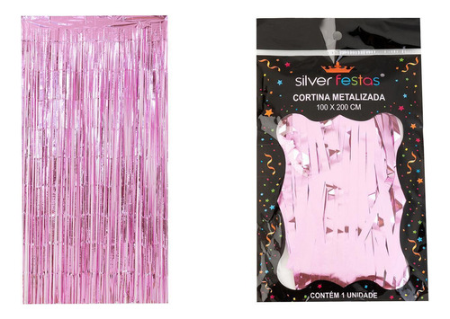 Cortina metálica para fiestas en oro rosa