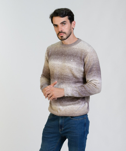 Sweater Degrade Hombre Brooksfield Cuello Redondo Lana 4064b