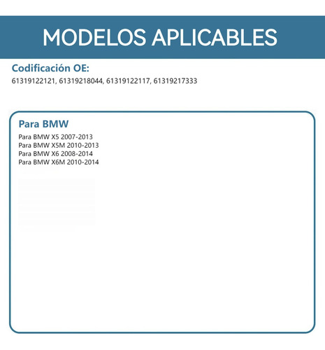 Switch Control Maestro Vidrios Para Bmw X5 X5m Bmw X6 X6m