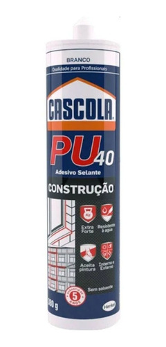 Adesivo Selante Cinza Extra Forte Pu40 Cascola 380g - Henkel