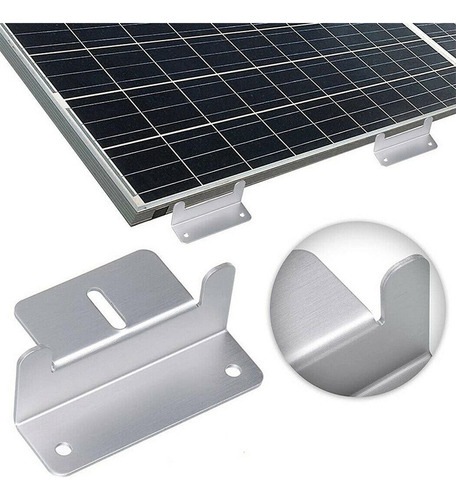Q 4x Suporte De Montagem De Painel Solar Em Liga De Alumínio