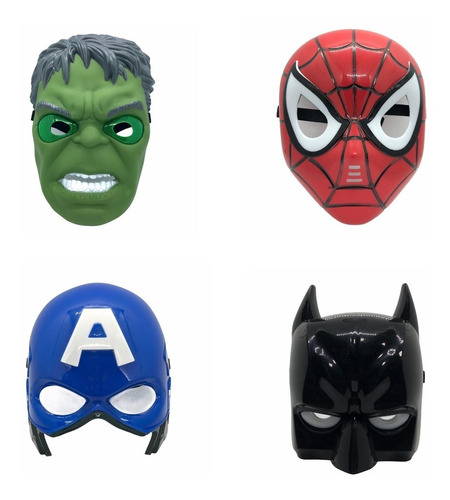 Mascara Con Luz Led Super Heroes Avengers Unico Para Niños!! Color Spider Man