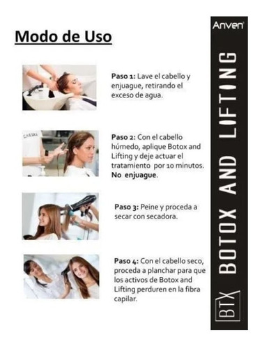 Kit 4 Anven Btx Capilar Para Cabello Sumamente Dañado 115g