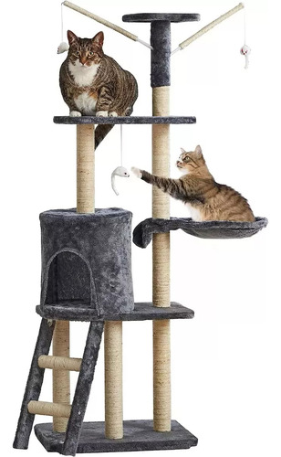 Rascador Torre Cat Tree Gatos Juguete Interactivo 5 Niveles