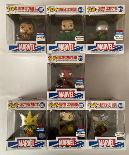 Spiderman Funko Pop Sinister Six Set Completo De 7 Figuras (Usado)
