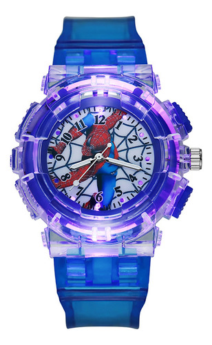 Spiderman Watch Reloj Led Luminoso Y Colorido Que Brilla En