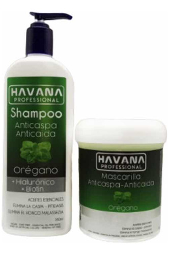 Kit Shampoo Y Mascarilla Orégano Anticaida/anticaspa Havana