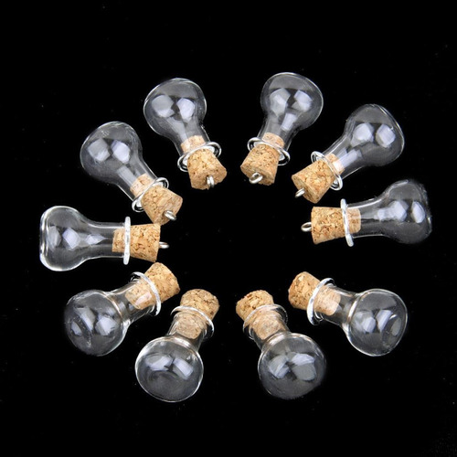 6x Packof 10pcs Botella De Pequeña Frascos De Corcho De