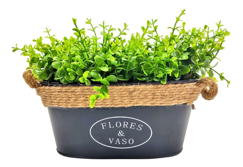 Cachepô Arranjo Flores & Vaso Floreira + Planta Artificial