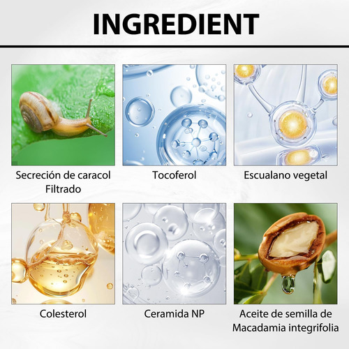 Snail Mucin 92% Moisturizer Daily Face Gel Cream Paquete De2