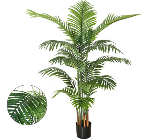 Planta Artificial Palmera Areca Decorativa Árbol Falso 160cm