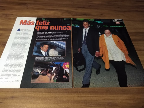 (u353) Andrea Del Boca * Clippings Revista 2 Pgs * 1995
