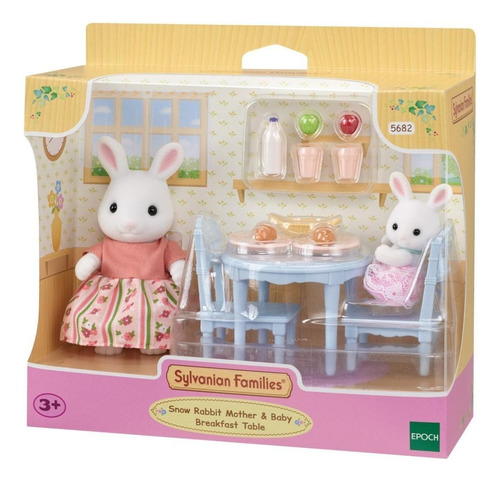 Sylvanian Families Mesa Café Da Manhã Mamãe Bebê Coelho Neve