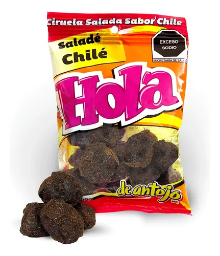 comprar Pack 6 Ciruela Salada Sabor Chile Saladulces Hola 70g
