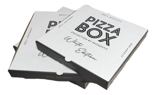 Caja Pizza Box White Edition New!! 50 Un / 32 X 32 X 4,5 Cm