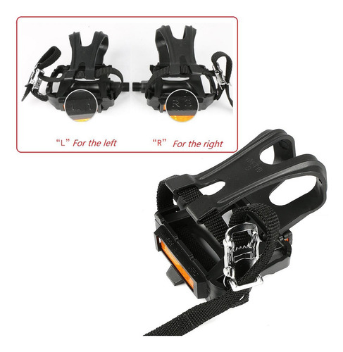 - Pedales De Bicicleta Fija De Aleación Con Clips Y Correas