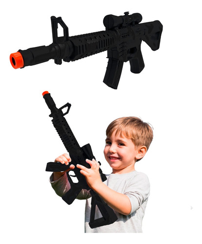 Ametralladora Con Sonido Disparo A Friccion Juguete Niños