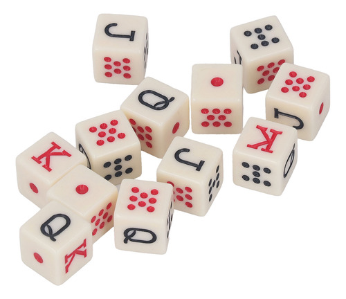 Juego De Dados Con Alfabeto Acrílico, 12 Piezas, Papel Portá