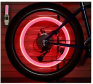 Imagen 6 de 9 de Cuatro Luces De Gusanillo Valvula De Bicicleta Moto O Carro