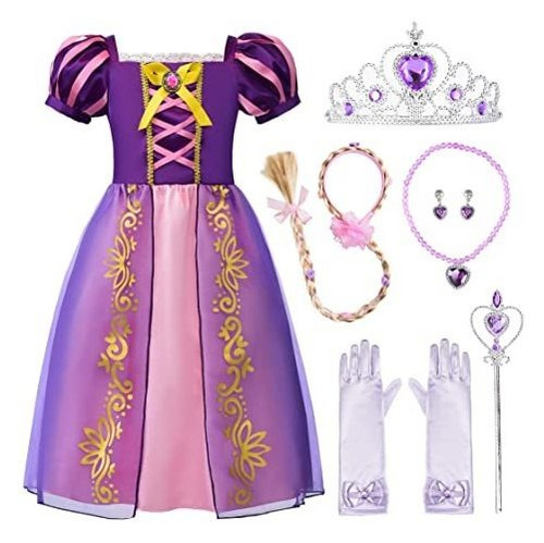 Relibeauty Girls Dress Puff Sleeve Princess Costume, R281k