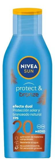 Nivea Protector Bronceador Sun Protect & Bronze Fps20 X200ml