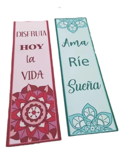 Marcalibros Personalizados Con Frases X 5 Unidades