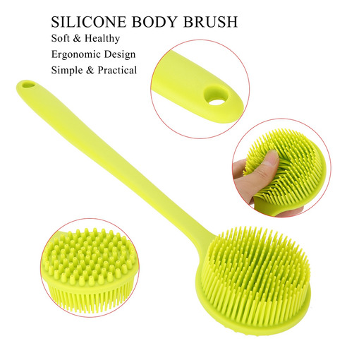 Masajeador De Espalda De Baño De Silicona Cepillo Corporal