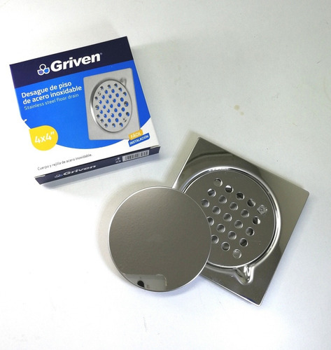 Rejilla Centro Piso Acero Inoxidable 3'' Griven- 5$ Al Mayor