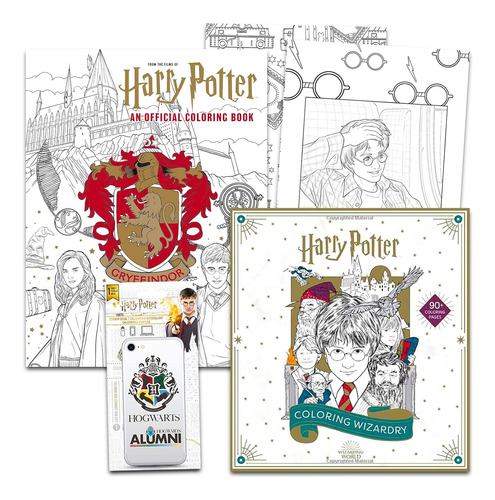 Set De Libros Para Colorear De Harry Potter, Paquete Con 2 L