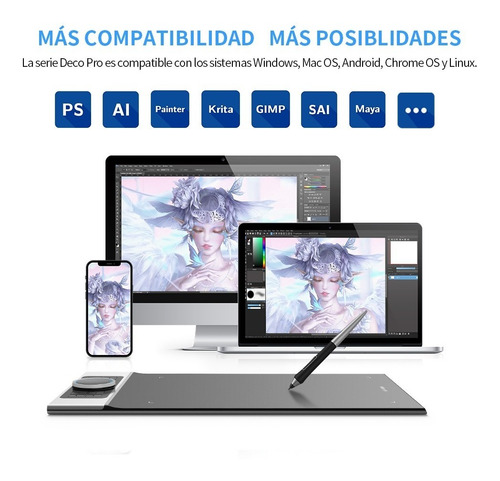 Imagen 6 de 7 de Deco Pro Mw Inalámbrica Xppen Digitalizadora Profesional