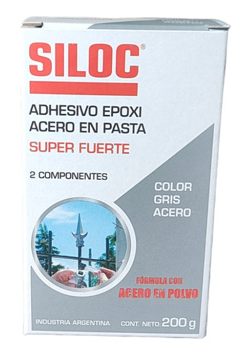 Acero En Pasta X 200 Siloc Pegamento Epoxi Gris