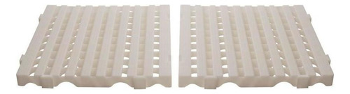 Estrado Plástico (2 Un) 4,5x50x50 Natural - Della Plast Cor Branco