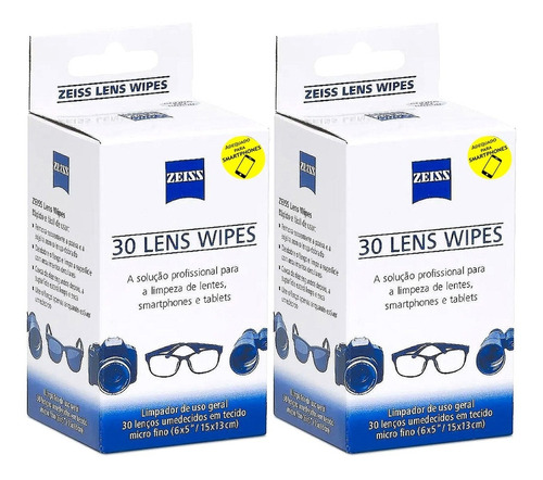 Lenço Para Limpar Lentes De Óculos Kit Com 2 Caixinhas (60)
