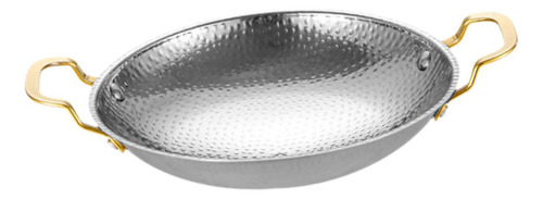 Panela De Aço Inoxidável Frigideira Cozinha Comercial 28cm