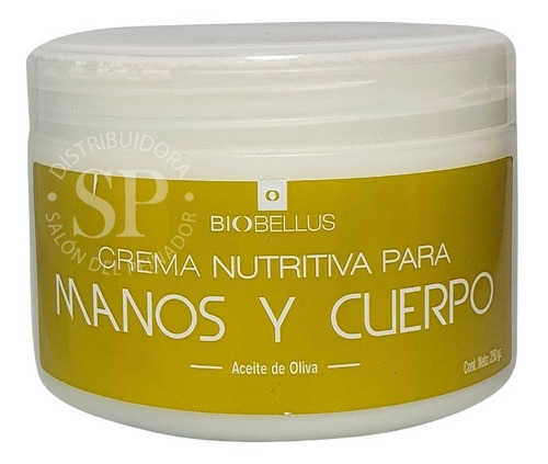 Crema Nutritiva Manos Y Cuerpo C/aceite Oliva X250 Biobellus