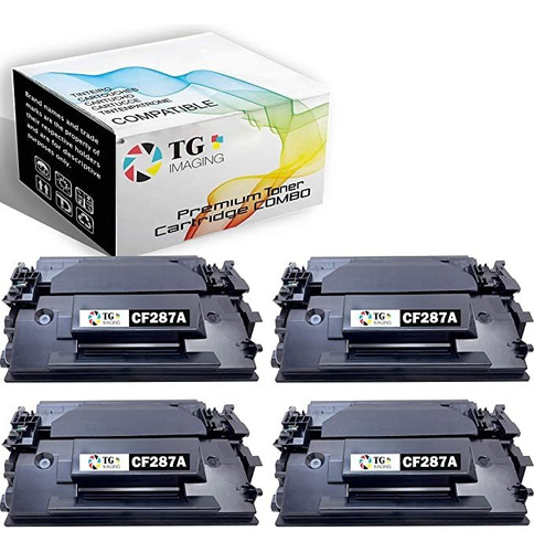 Paquete De 4 Cartuchos De Tóner Hp 87a Compatible Con Tg I.