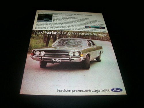 (pa319) Publicidad Clipping Ford Fairlane * 1974