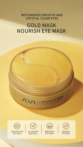 Adesivo Hidratante Para Máscara De Olhos Zozu Gold
