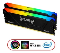 Comprar Memoria Ram Kingston Fury Beast 16gb Rgb Ddr4 3200mhz