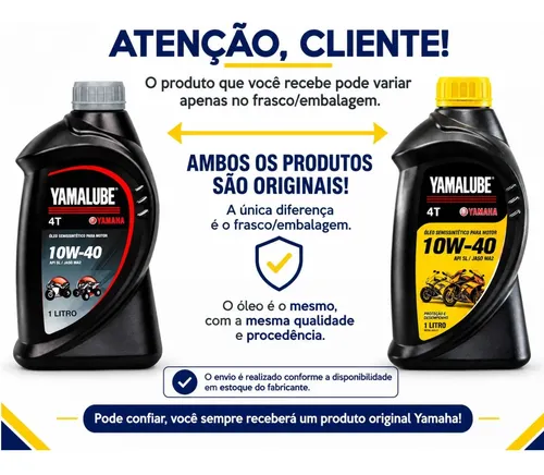 Óleo Yamalube 10w40 Semi Sintético Original | Parcelamento sem juros